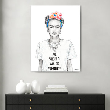 'Frida Feminist' Wrapped Canvas Wall Art