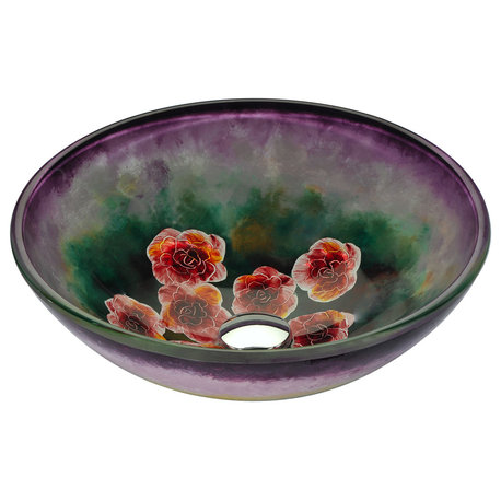 ANZZI Impasto Series Vessel Sink in Hand Painted Mural