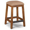 Sunset Trading Rustic City 24" Stool, Upholstered, Backless