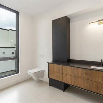 Strathearn Drive - Fenix Black Melamine & Oiled Walnut