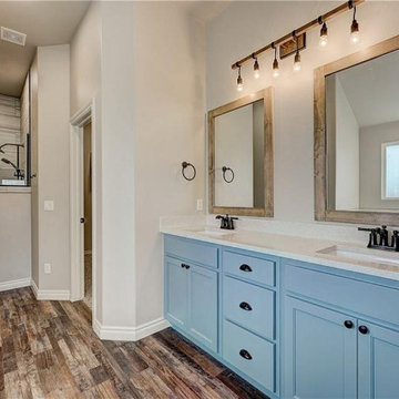 Sky Blue and White Themed Bathroom Makeover in Los Angeles CA