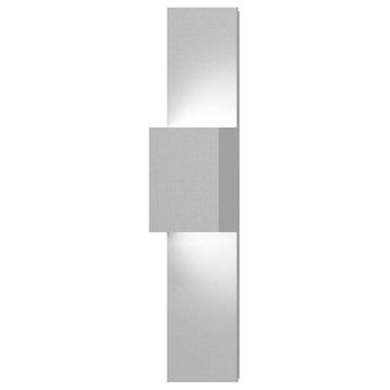 Sonneman Flat Box 1 Light Up/Down LED Panel Wall Sconce, White