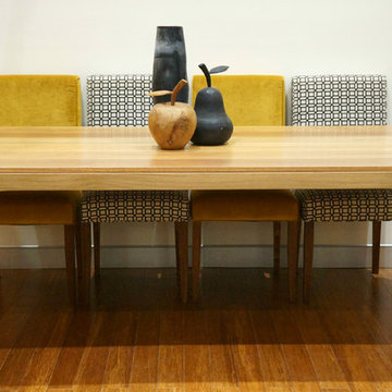 Spotted gum Yass dining table with Clarence chairs