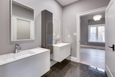 Inspiration for a modern bathroom remodel in Other