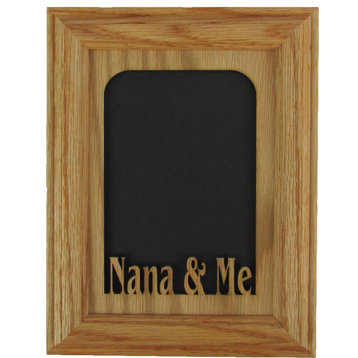 Nana and Me Vertical Oak Picture Frame and Oak Matte, 5"x7"