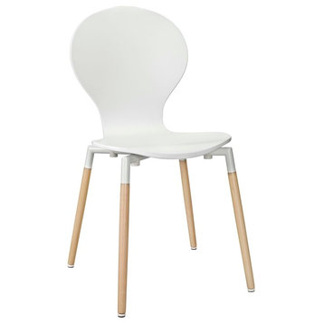 Path Dining Wood Side Chair, White