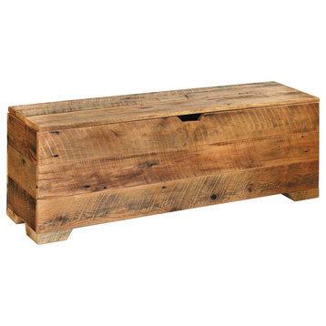 Blanket Trunk, Reclaimed Barn Wood Chest, Entry Way Storage Bench, Queen