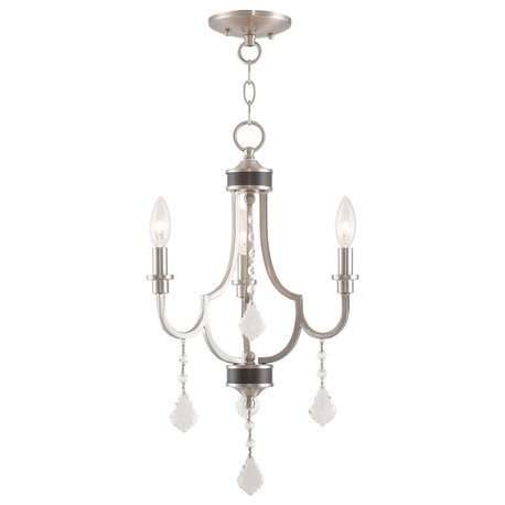 Glendale 3-Light Mini Chandelier, Brushed Nickel