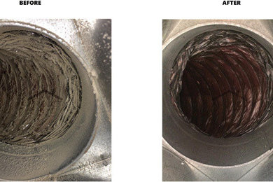 Dryer Vent Cleaning - Before & After Photos