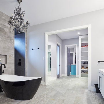 Large Master Bathroom with Adjoining Walk-In Closet