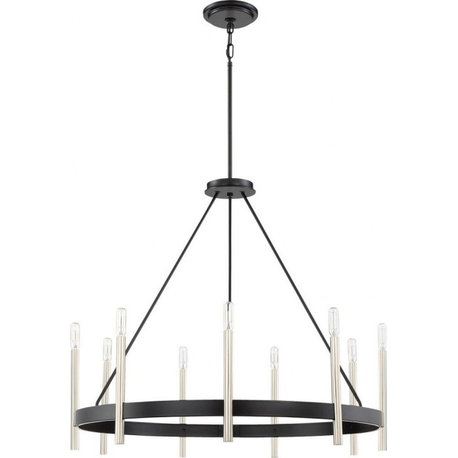 Quoizel Lighting - Anthem Chandelier 9 Light Steel - 29 Inches high