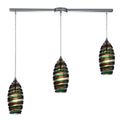 Elk Lighting - Elk Lighting 31338/3L-licr Pendant Twister - Ceiling Lighting