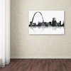 Marlene Watson 'Gateway Arch St Louis MO Skyline BG-1' Canvas Art, 22"x32"