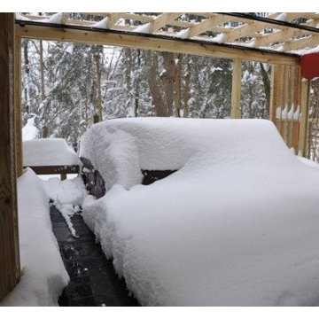 Bonnie gets through six feet of snow to get to her hot tub