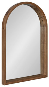 Hutton Wood Framed Arch Mirror, Rustic Brown 20x30