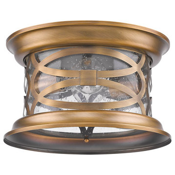 Acclaim Lincoln 2-Light Outdoor Flushmount 1534ATB - Antique Brass