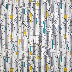 Clueit Webb Interiors Printed Fabric Collection - Khufu Emerald - Curtain Fabric