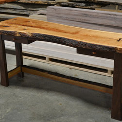 Live Edge Desk - Cherry and Walnut - Home Office Accessories