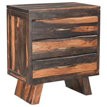 Aubrey 3-drawer Live Edge Wood Nightstand