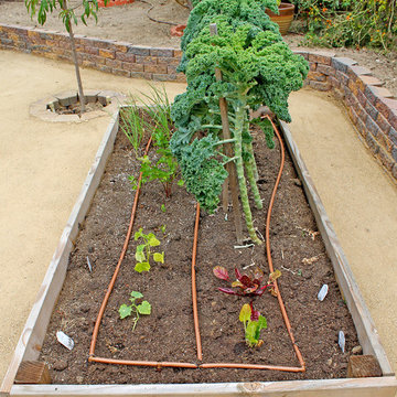 Wood Planter Box with Irrigation