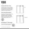 VIGO Frameless Shower Door 3/8" Hardware, 60", Right