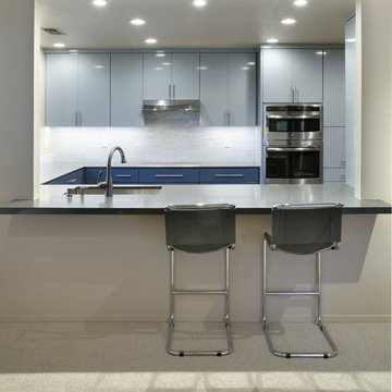 Contemporary Blue-Gray Kitchen