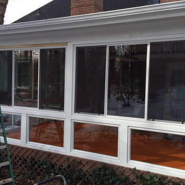 Screened Porch to Sunroom Conversion in Huntersville, NC.