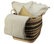 Large Striped Wicker Storage Basket