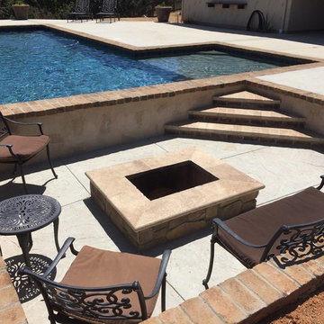 Spanish Rustic features Sunken Fire Pit