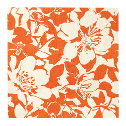 Orange Peony Accent Napkin - Dinnerware