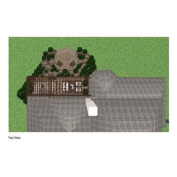 Houston Firepit, Two-Tier Pergola & Outdoor Kitchen With Pizza Oven