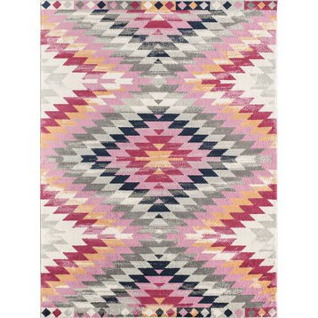 CosmoLiving Soleil Tribal Rose Tribal Moroccan Area Rug, 8'x10'