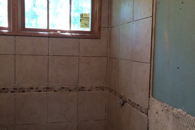 Inspiration for a modern bathroom remodel in Providence