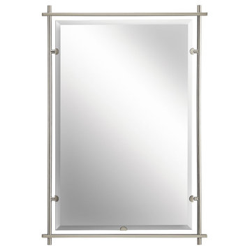 Kichler 41096 Eileen Rectangle Beveled Framed Mirror - Brushed Nickel