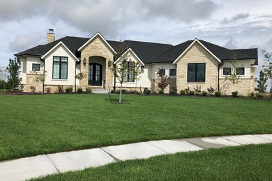 Inspiration for a timeless exterior home remodel in Omaha