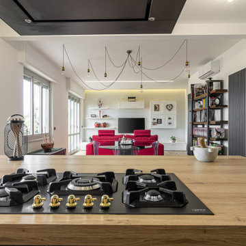 Cucina in legno con isola