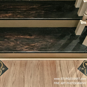 Coexisting: A stenciled foyer floor