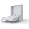 CONTEMPO Vertical Wall Bed with Desk, European Queen size , White
