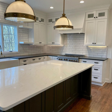 Framhouse Transitional Kitchen Remodel Project in Long Valley, NJ