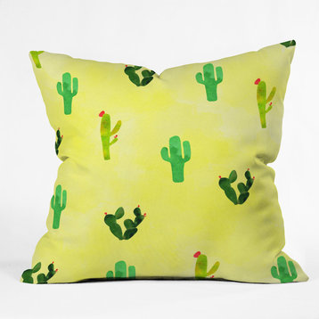 Hello Sayang Cactus Madnessa Outdoor Throw Pillow, 16"x16"