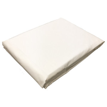Italian Percale Fitted Sheet, Ivory, Queen