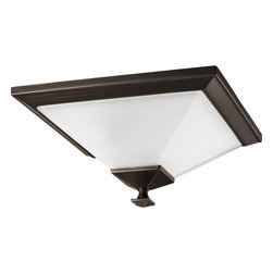 Progress Lighting P3854-74 1-Light Flush Mount, Venetian Bronze - Flush-mount Ceiling Lighting