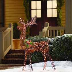 Home Accents Holiday Animated Grapevine Deer - 60 Inch - Outdoor Holiday Decorations