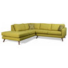 Dane Corner Sectional Sofa With Bumper, Calvin Wheatgrass
