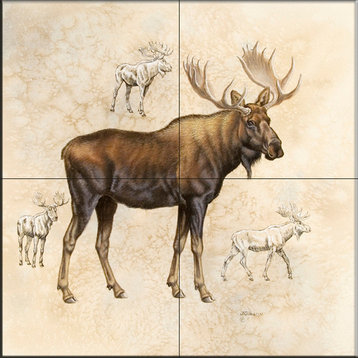 Tile Mural, Moose 5 by Judy Gibson