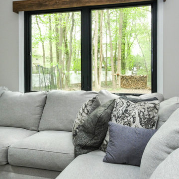 Black Casement Windows in Wonderful Family Room - Renewal by Andersen NJ / NYC