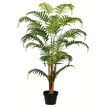 Vickerman Potted Fern Palm Real Touch Leaves, 47.2"