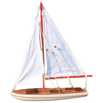 It Floats, Floating Sailboat Model, Red, 12"