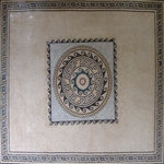 Mozaico - Greco-Roman Marble Square, Agda, 47"x47" - The Agda Greco-Roman marble square mosaic will make a big impact in the smallest of spaces. Featuring a center medallion of crested waves and Greek keys in multiple colors this artisan mosaic makes an eye-catching wall accent or choose a larger size to create a central focal point in a marble floor.