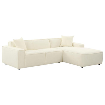 Olafur Cream Linen Sectional RAF